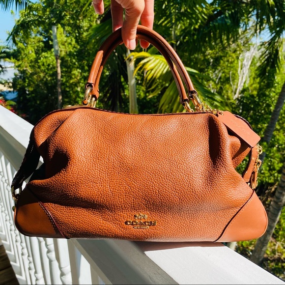 Coach Polished Pebble Lane Satchel EUC - Picture 14 of 16